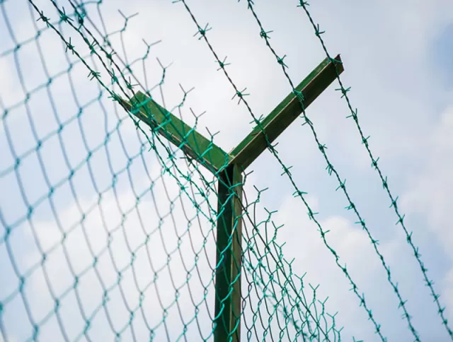 Alambre de púas galvanizado y recubierto de PVC